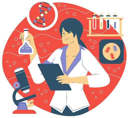 Biologie dessin scientifique recherche adn gènes StudySmarter