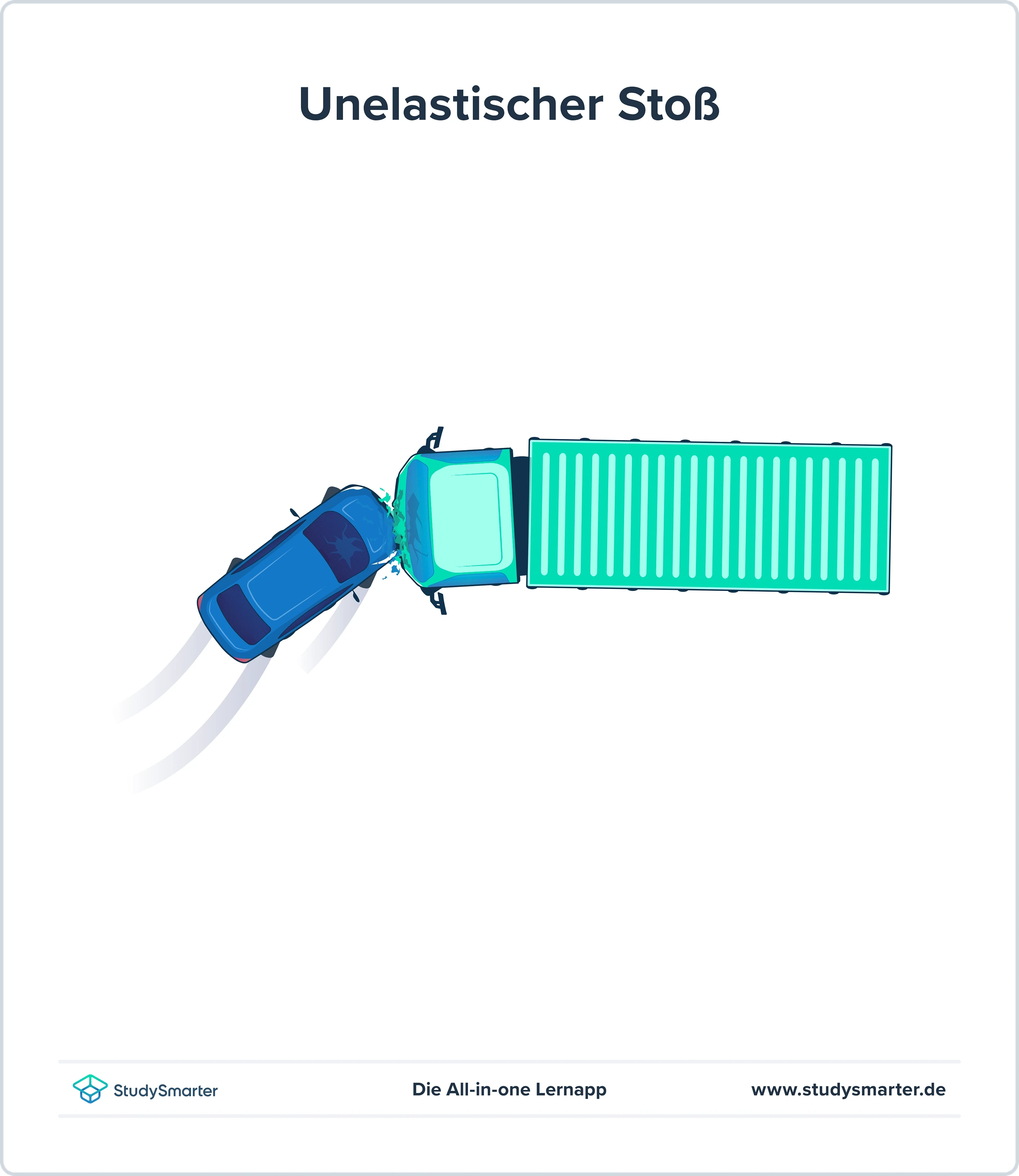 Impuls Physik Zusammenprall von zwei Autos StudySmarter