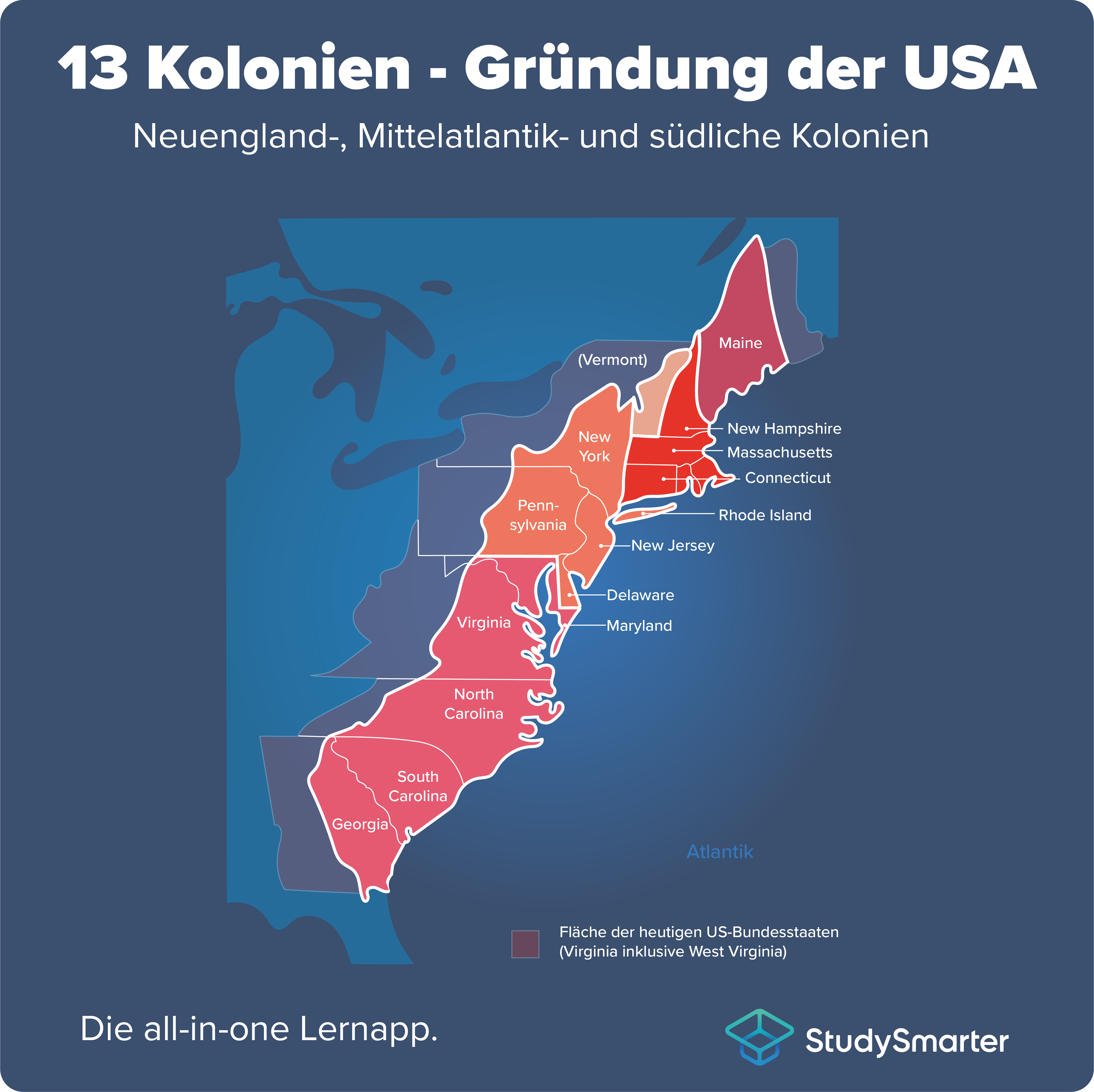 USA Geschichte, USA Gründung 13 Kolonien, StudySmarter
