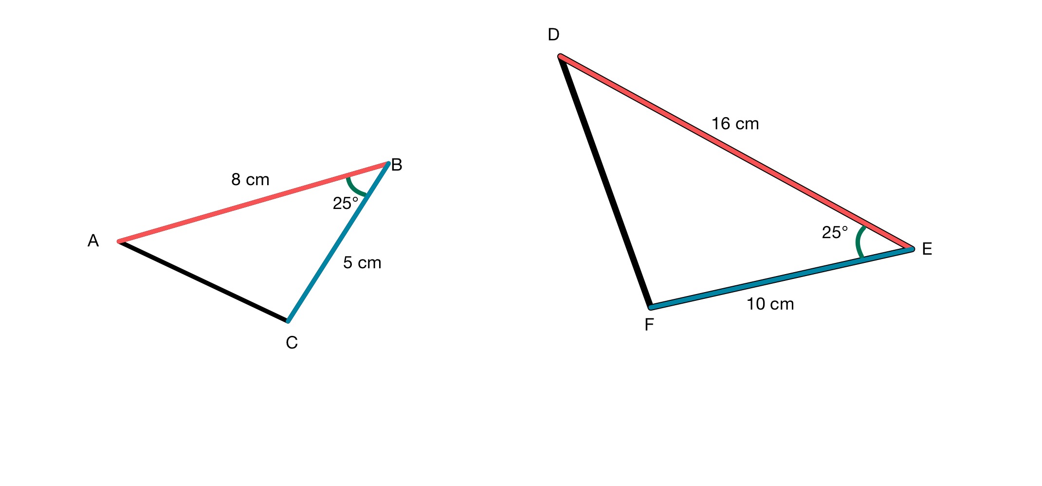 Similitude, similitude côté angle côté, StudySmarter