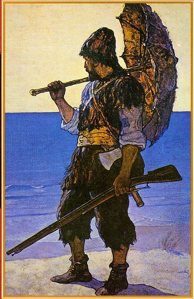 Robinson Crusoe náufrago N.C. Wyeth pintura StudySmarter
