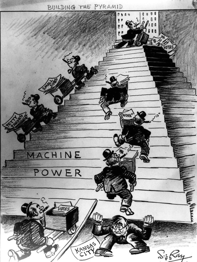 A political cartoon about machine politics in Kanasa City StudySmarter