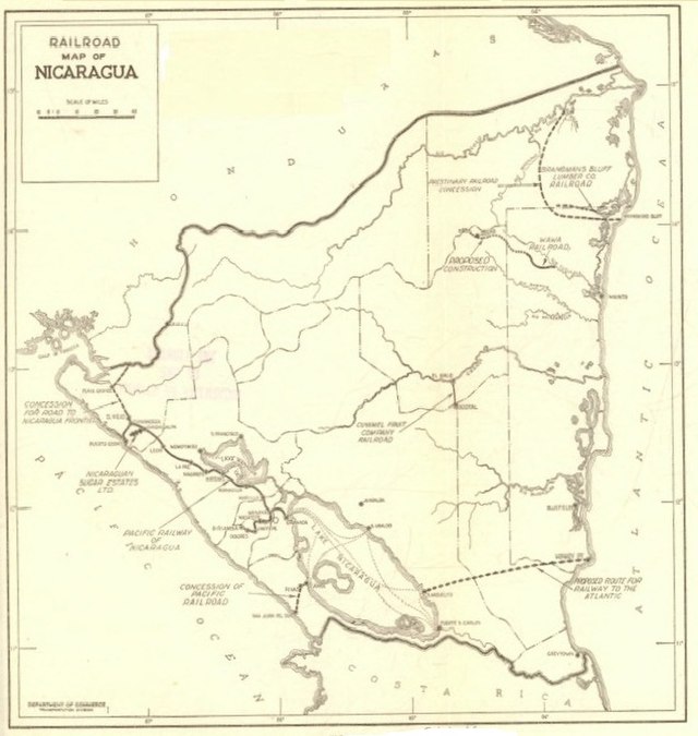 US History Map of Nicaragua 1925 StudySmarter