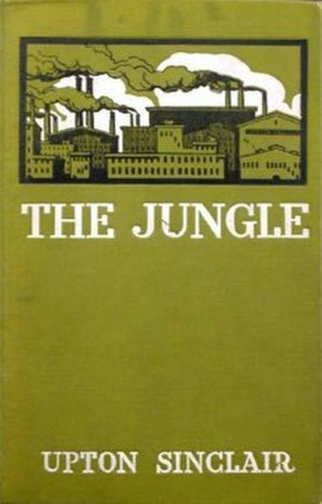 Littérature de l'âge d'or, photographie en couleur de la première édition de La jungle d'Upton Sinclair StudySmarter