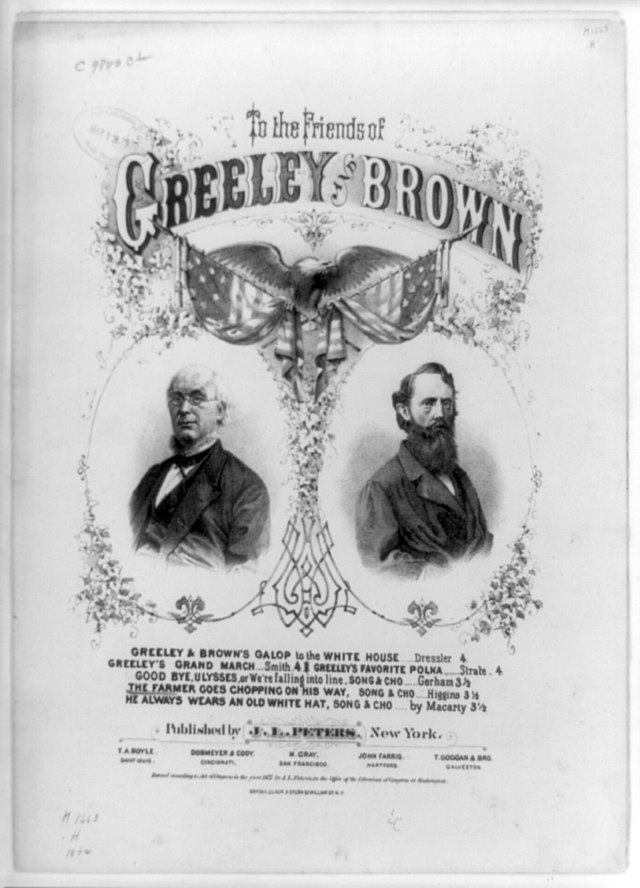 Républicains libéraux Greeley Brown tract de campagne 1872 StudySmarter