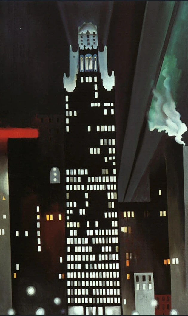 Georgia O'Keeffe, Radiator Building – Night, New York (1927), StudySmarter