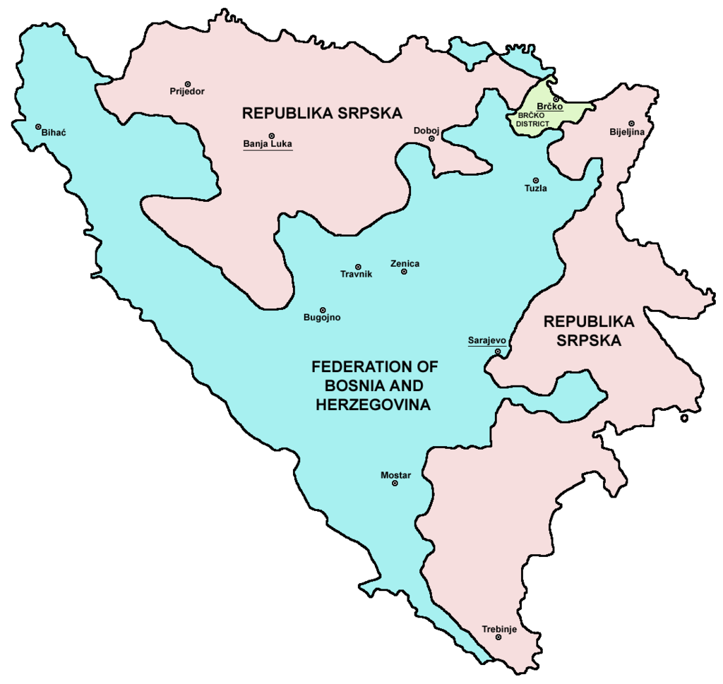 Limpieza étnica Bosnia mapa StudySmarter