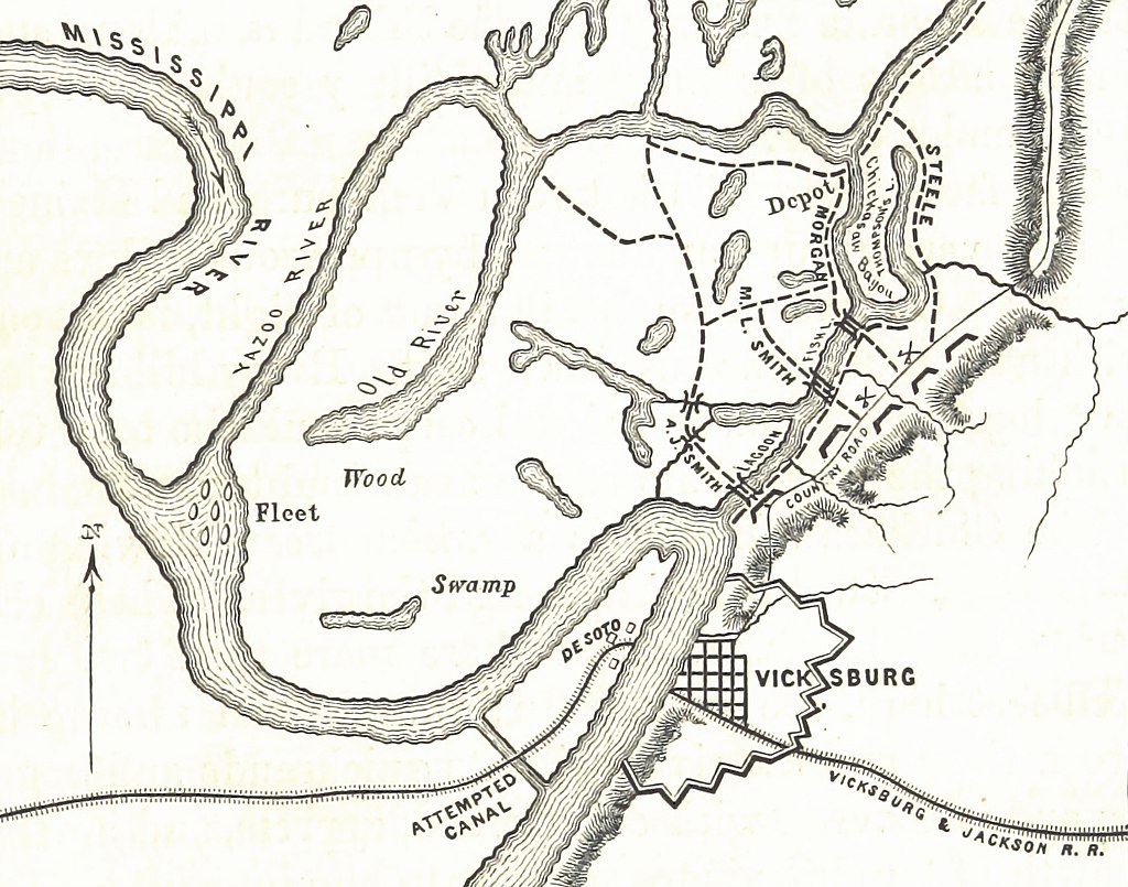 Choke Point, Vicksburg map, StudySmarter