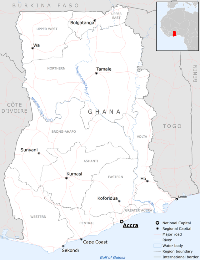 L'empire Ashanti, Ghana (carte), StudySmarter