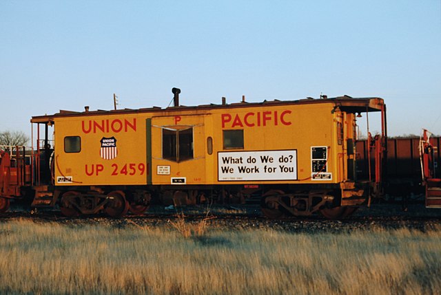 Transcontinental Railroad-Caboose, Union Pacific Railroad-StudySmarter,