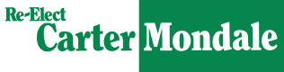 Elecciones presidenciales de 1980, pegatina de campaña para reelegir a Carter Mondale, StudySmarter