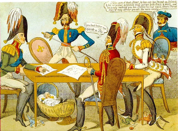 Concert de l'Europe et prince Klemens von Metternich, congrès de Vérone, caricature, 19e siècle. Source : Wikipedia Commons (domaine public), StudySmarter.