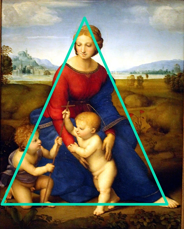 Komposition Kunst Dreieckskomposition Beispiel StudySmarter