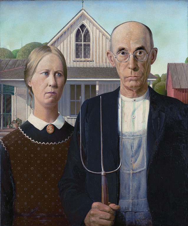 American Culture 1930s, American Gothic by Grant Wood 1930, StudySmarter