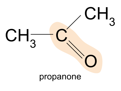 Ejemplo de una cetona