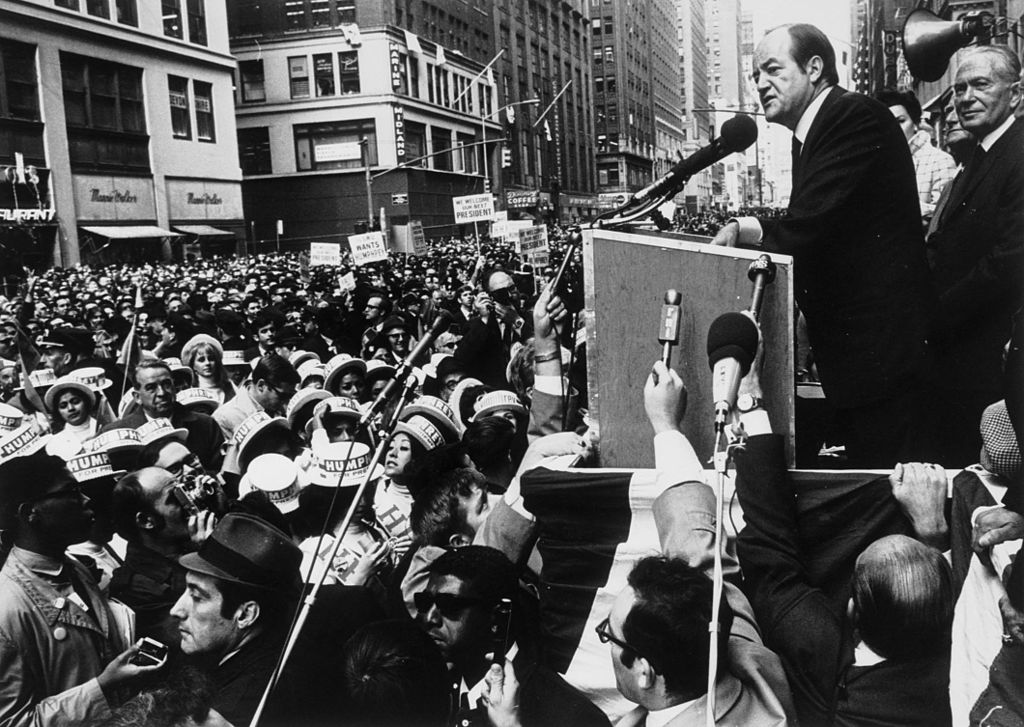 1968 Photo du candidat démocrate à l'élection présidentielle américaine Hubert Humphrey