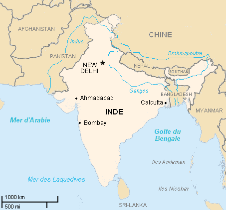Inde Carte de l'Inde StudySmarter