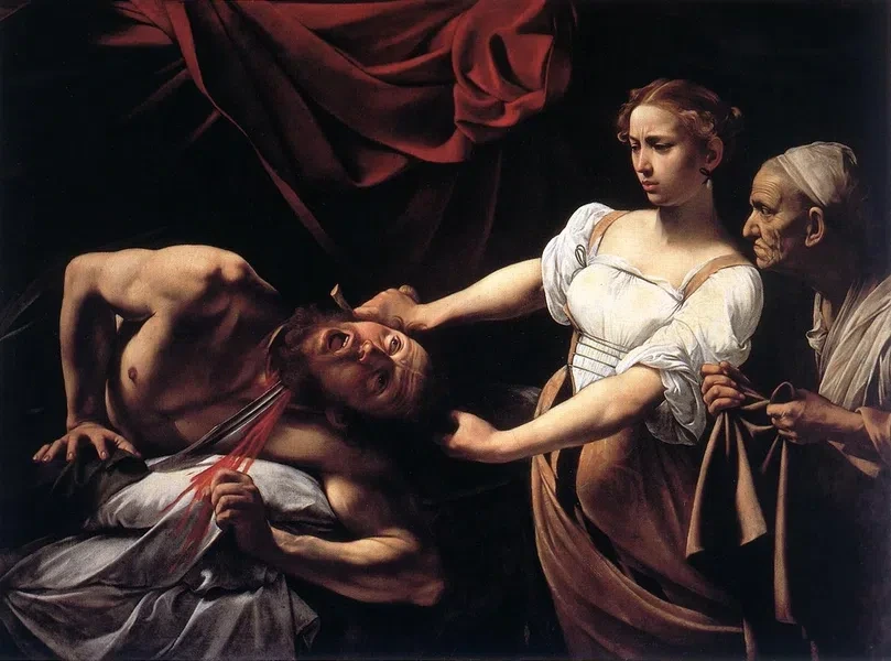 Komposition und Bildaufbau Blickführung Beispiel Caravaggio Judith enthauptet Holofernes StudySmarter