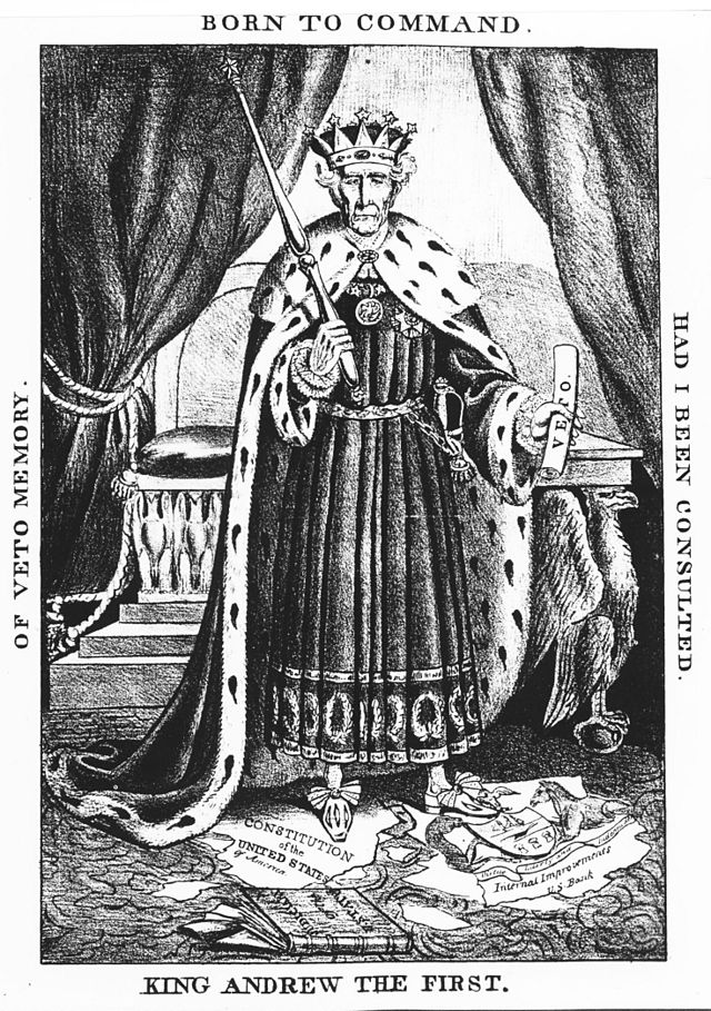 Dessin humoristique sur le président Andrew Jackson StudySmarter