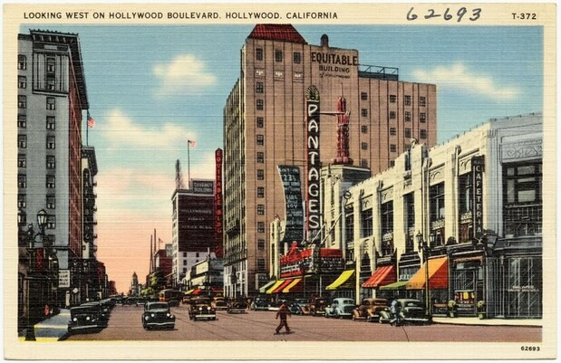 American Culture 1930s, Looking West on Hollywood Boulevard, Hollywood, California, StudySmarter