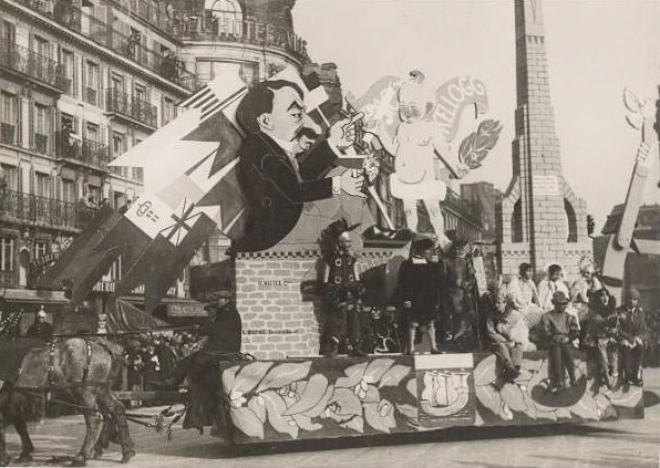 Pacto Kellogg-Briand, Carnaval de París burlándose del Pacto Kellogg-Briand, 1929, StudySmarter.