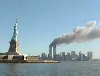 The Twin Towers of the World Trade Center burning before they collapsed on September 11, 2001, Study Smarter