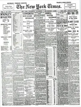 New York à l'âge d'or New York Times Front page 1900, StudySmarter