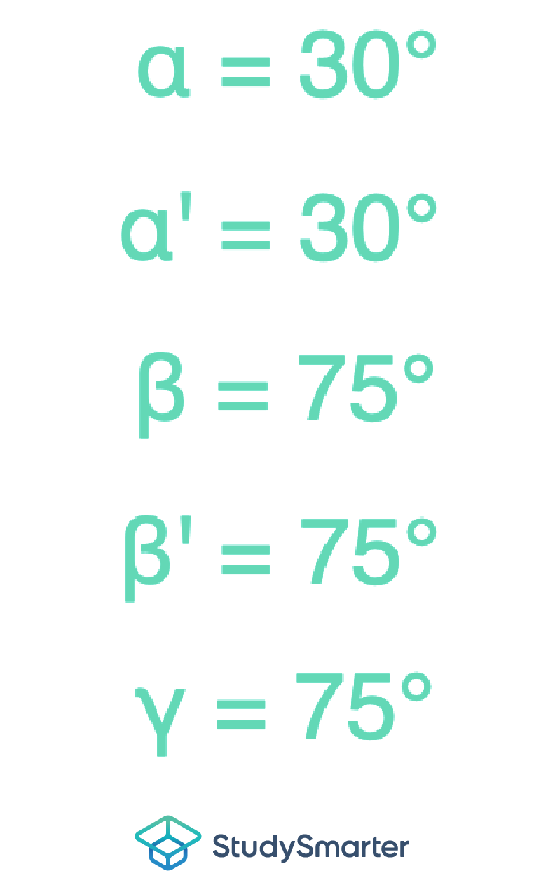 Innenwinkelsumme im Dreieck, Beweis des Innenwinkelsatzes, StudySmarter
