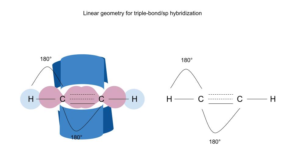 Hybridation des liaisons Géométrie sp linéaire StudySmarter