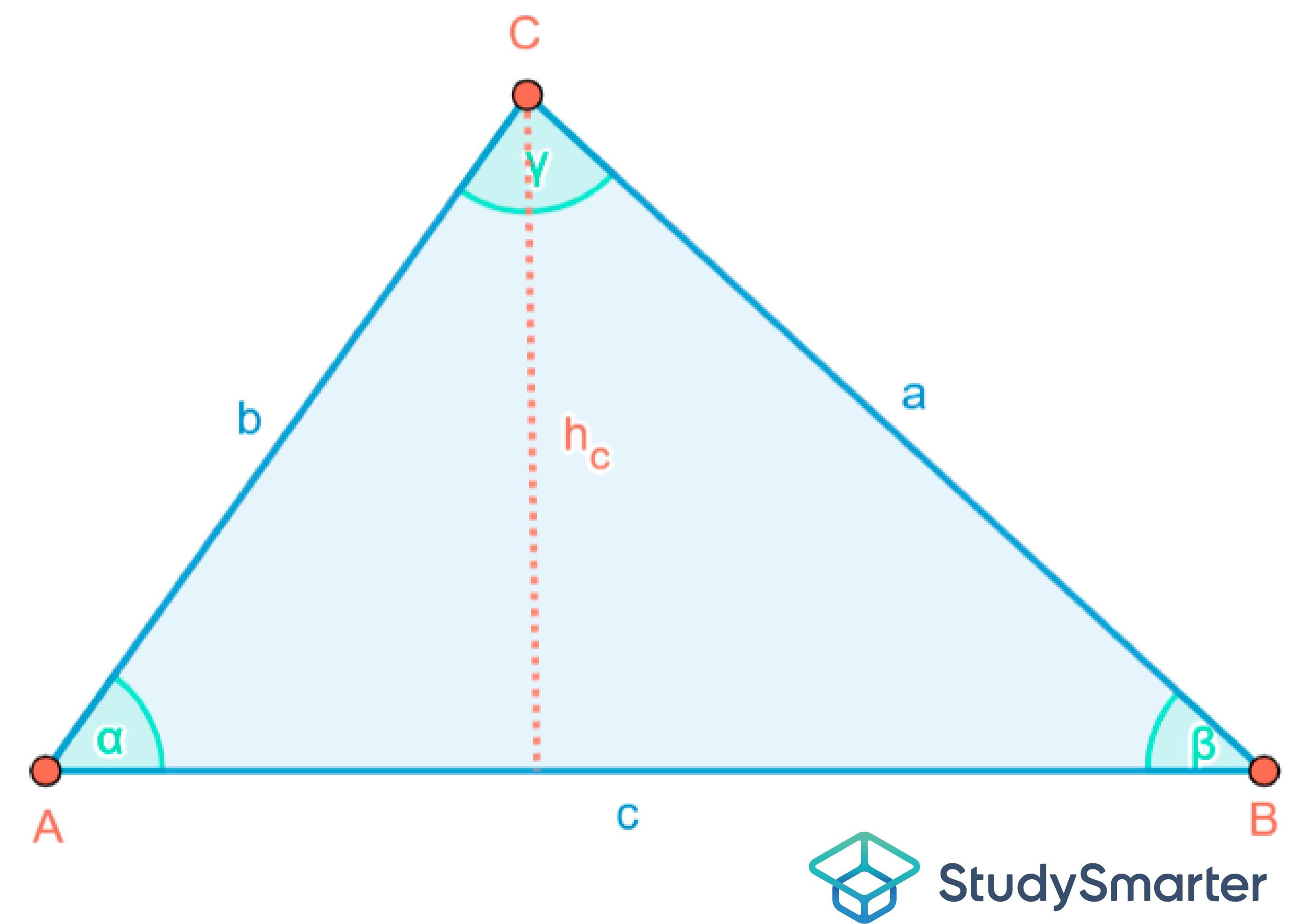 Spitzwinkliges Dreieck Skizze StudySmarter
