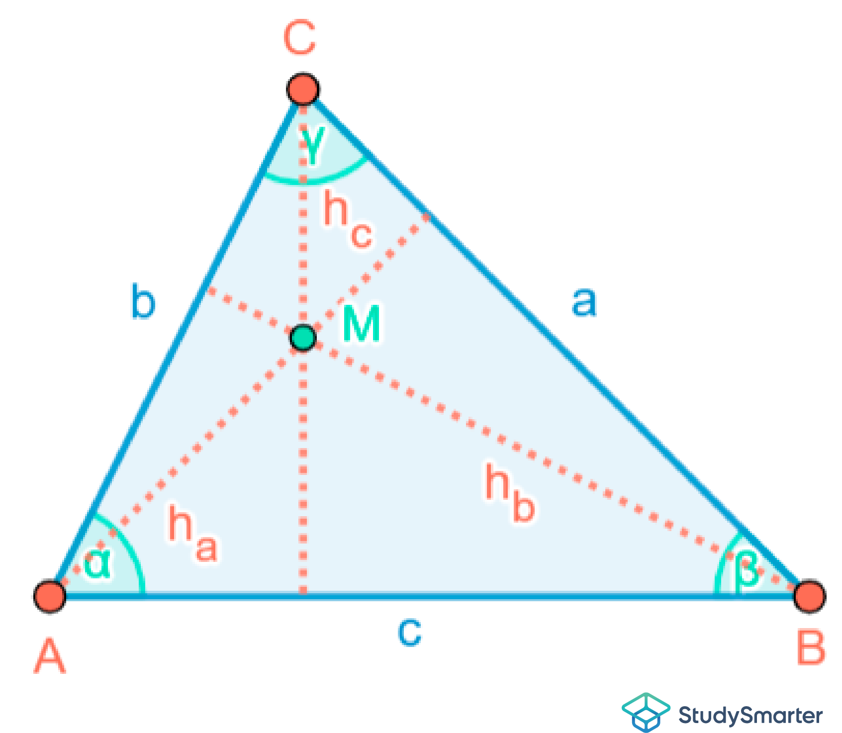 Spitzwinkliges Dreieck Höhe StudySmarter