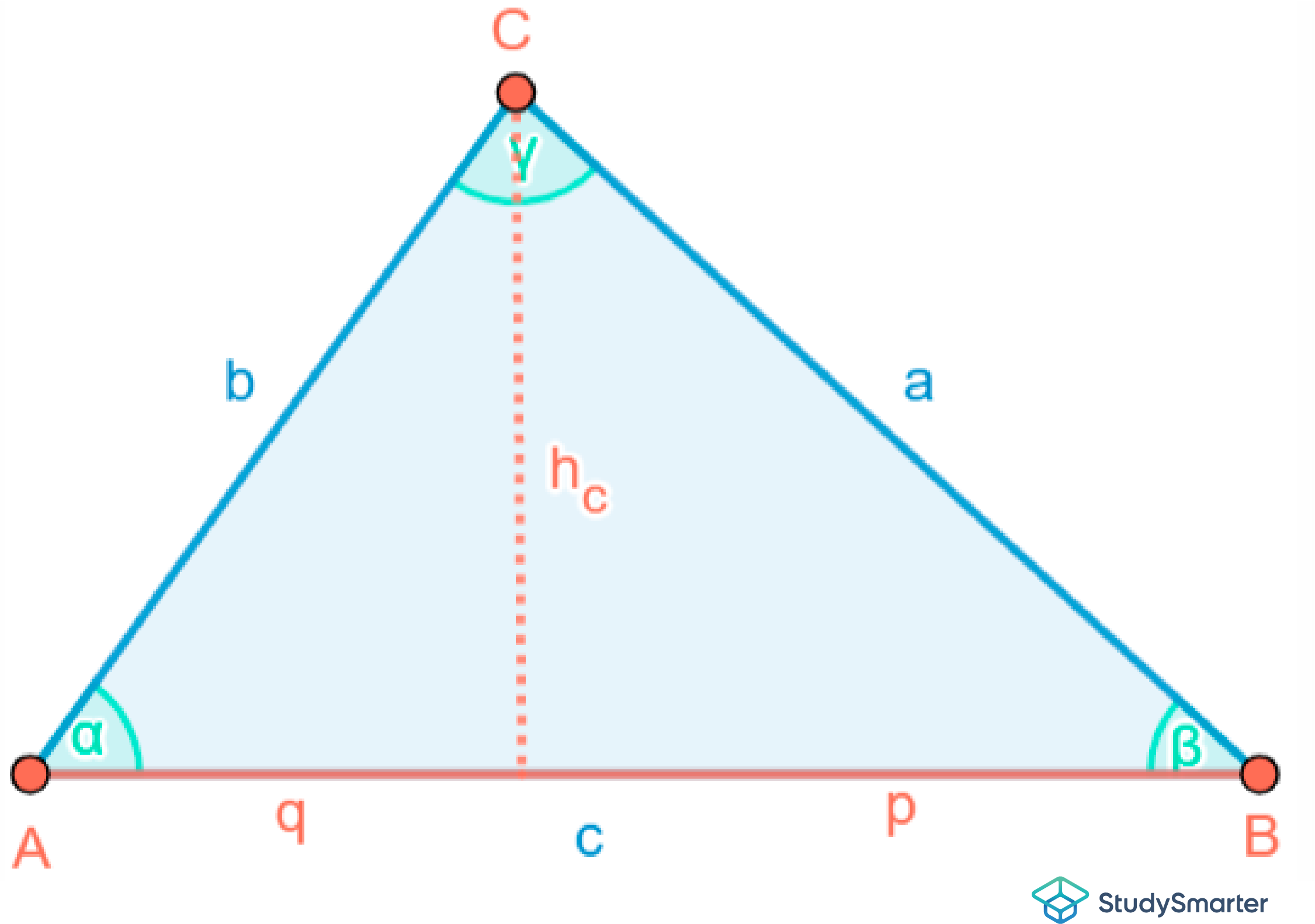 Spitzwinkliges Dreieck Skizze StudySmarter
