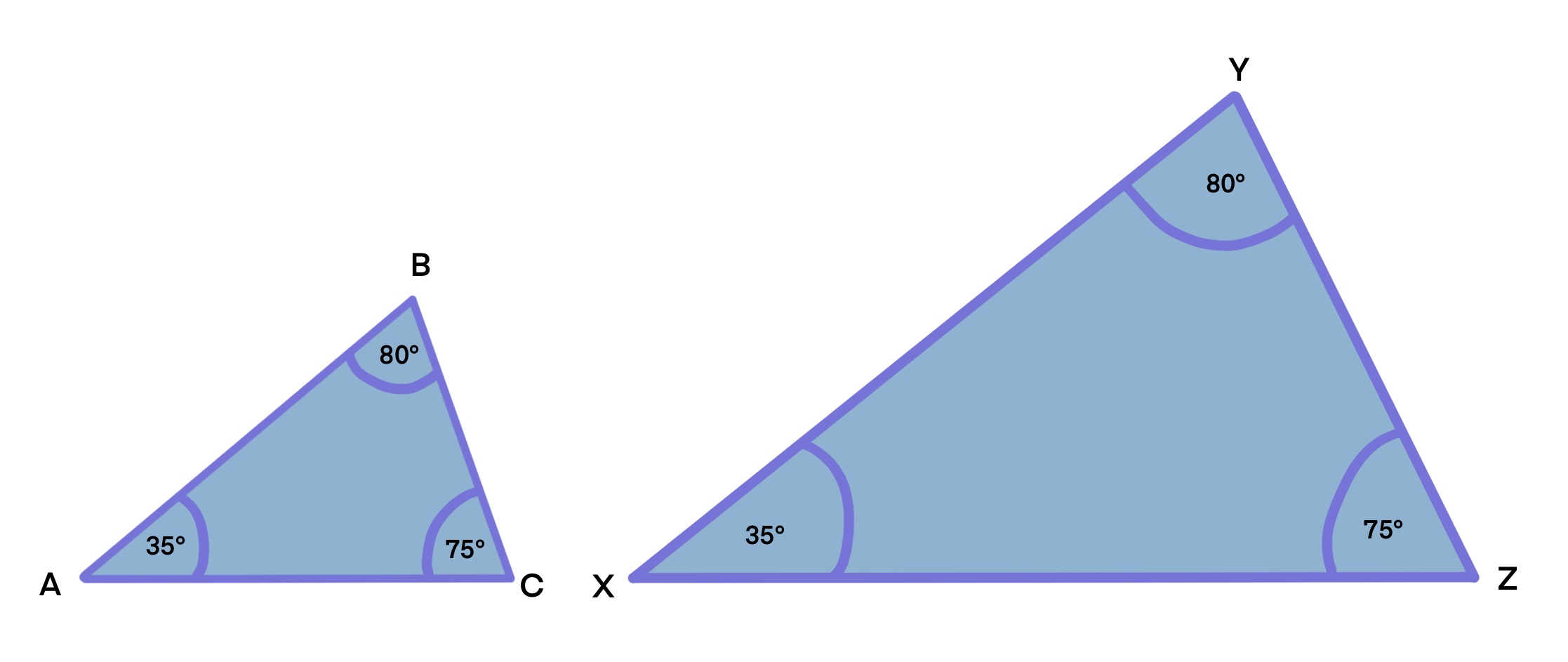 Triangles semblables, théorème AA, StudySmarter