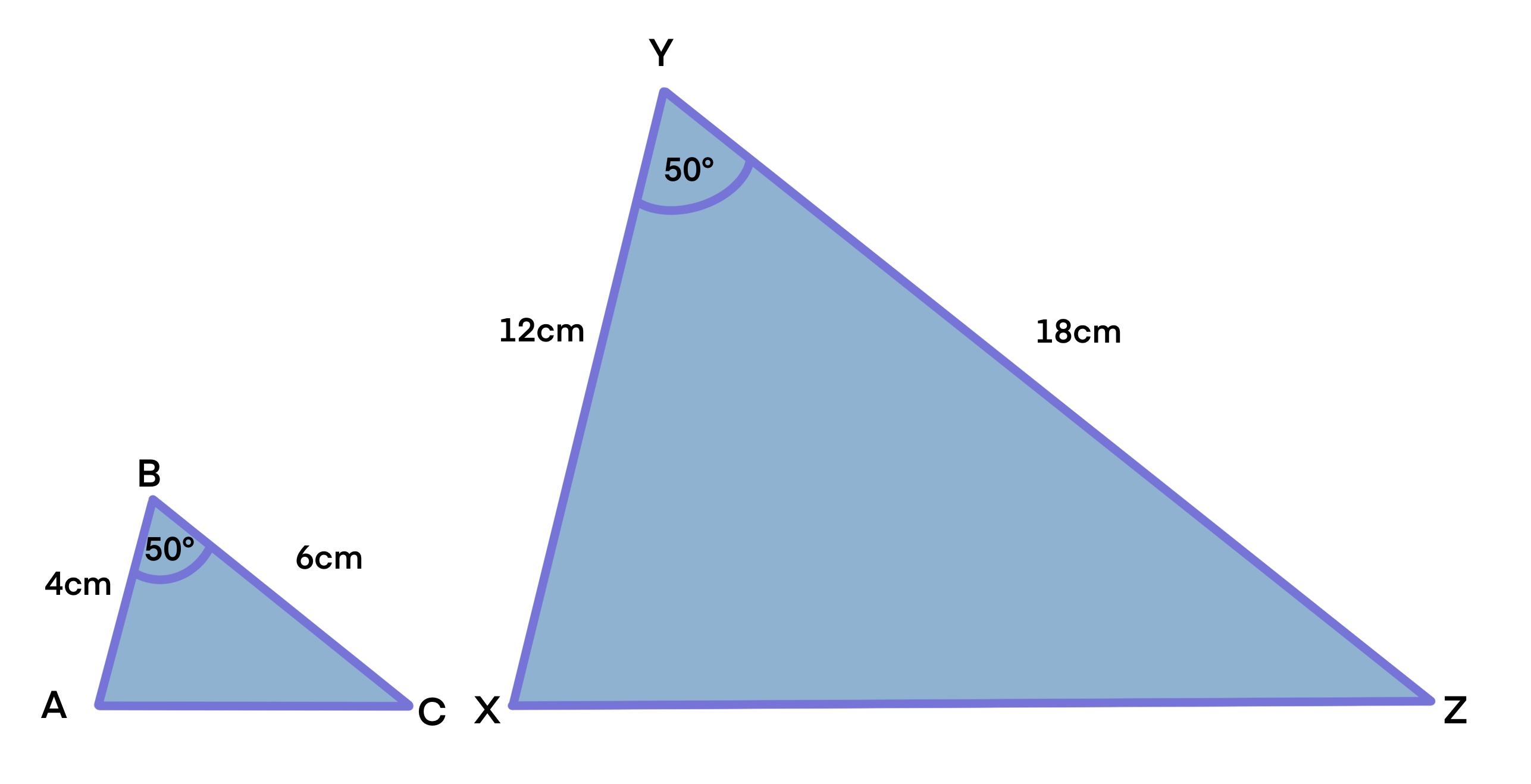 Similar triangles SAS similarity theorem StudySmarter