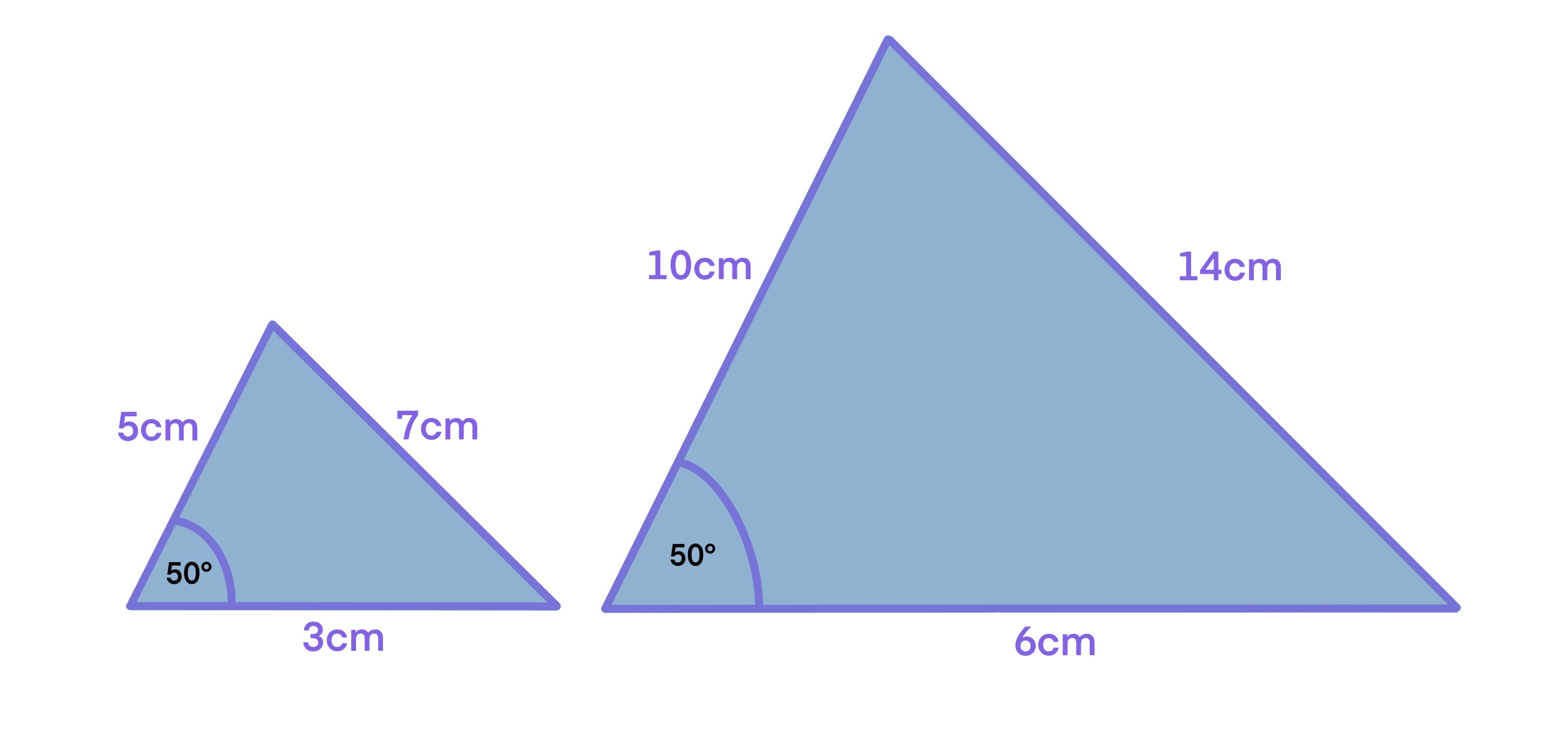 Similar triangles, Example of similar triangles, StudySmarter