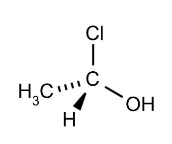 Isomeria ottica 1-cloroetanolo enantiomero