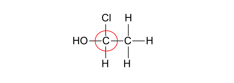 Isomeria ottica 1-cloroetanolo centro chirale