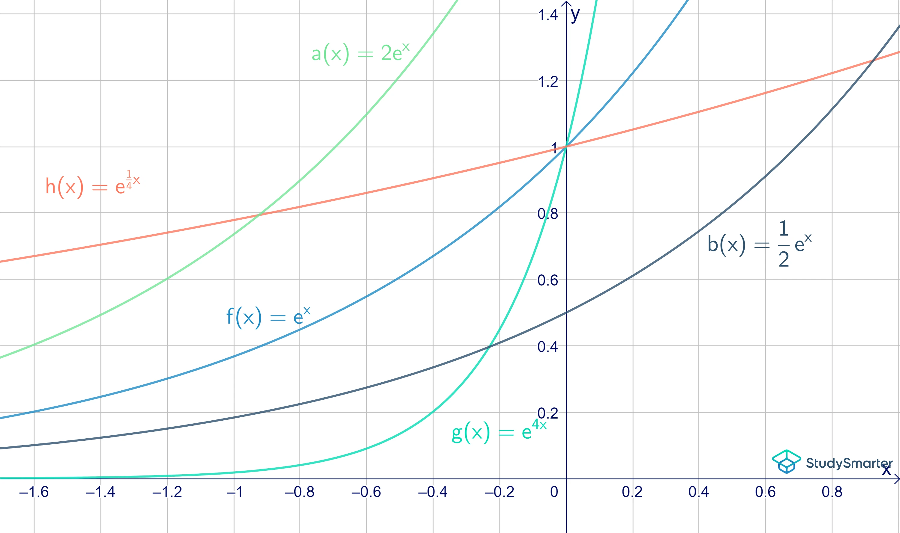 Graphen strecken e-Funktion gestreckt und gestaucht StudySmarter