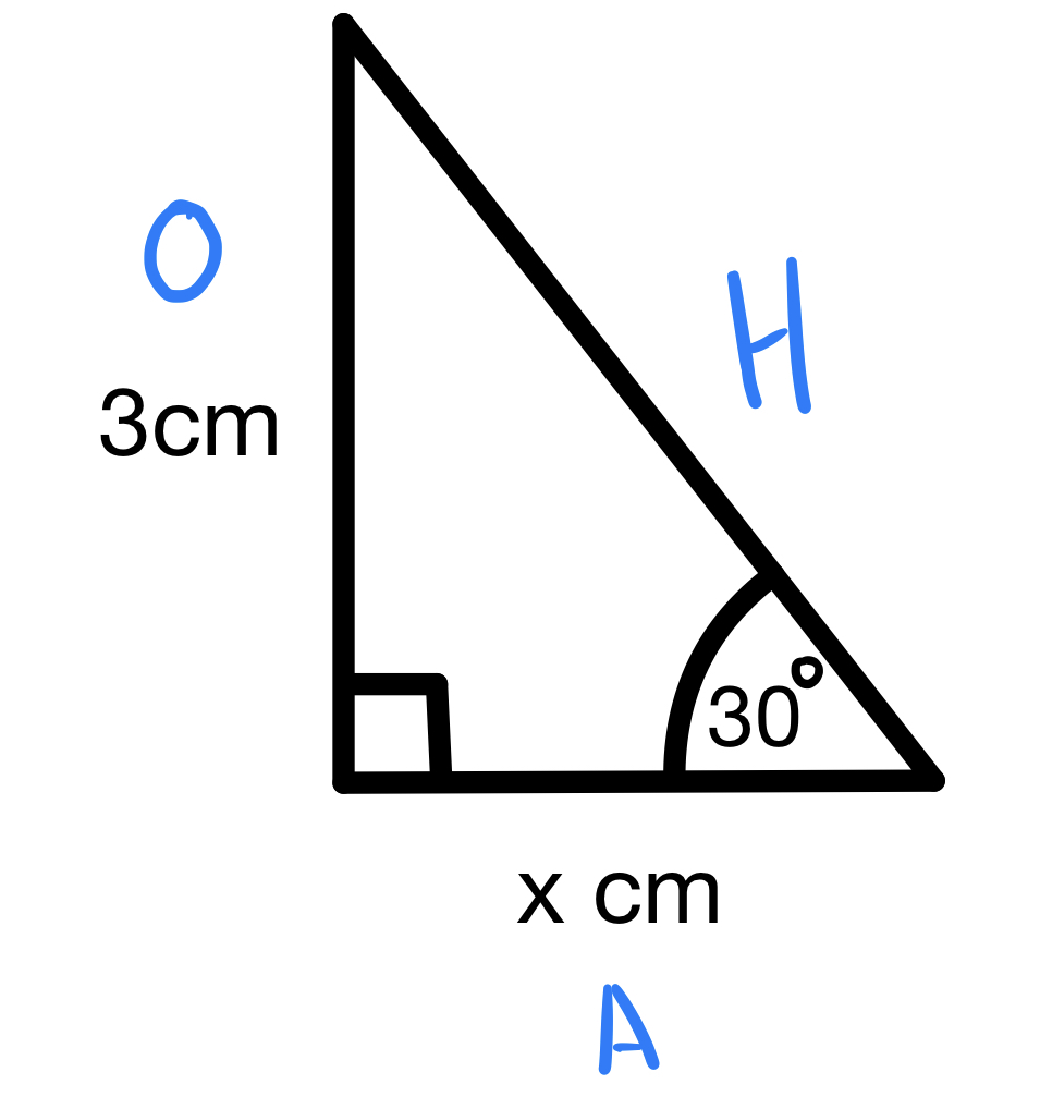 trigonométrie, exemple pour trouver le côté manquant, Jordan Madge