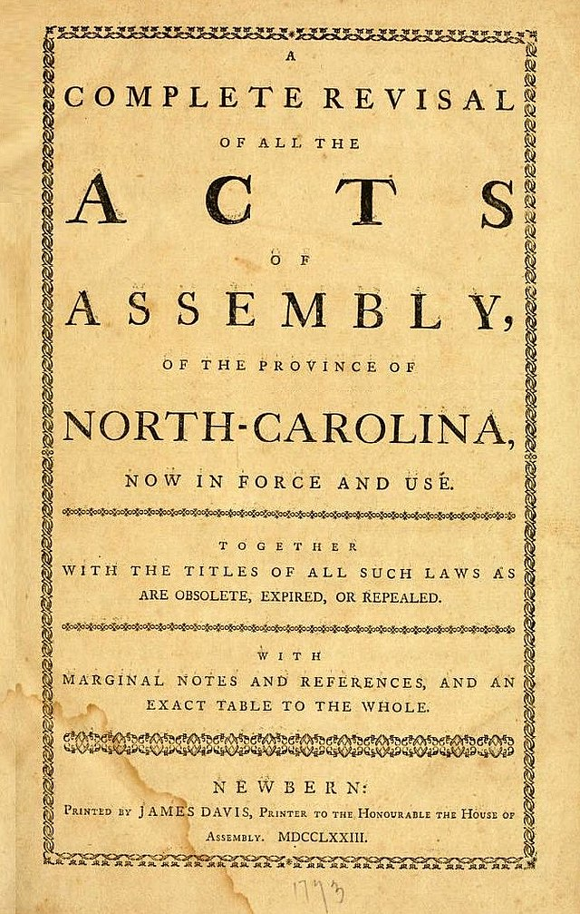 Asambleas coloniales Las leyes y actas de la Carolina del Norte colonial StudySmarter