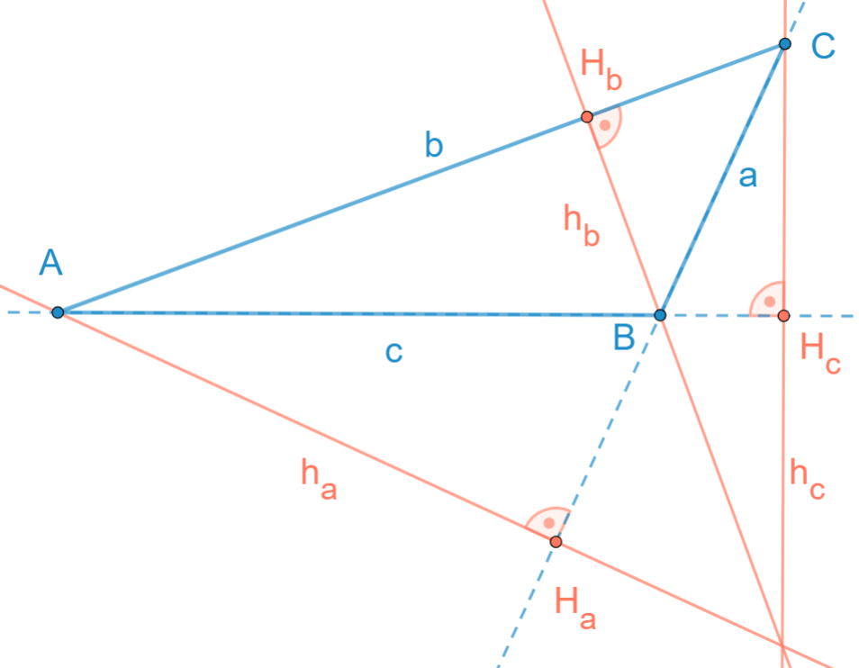 Höhenfußpunkt Dreieck Stumpfwinkliges Dreieck StudySmarter