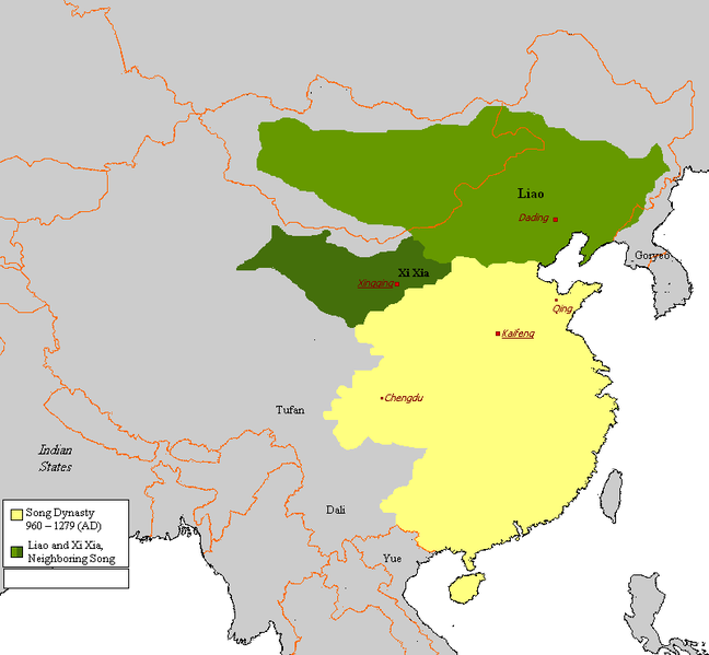 Modern World History Map of the Song Dynasty StudySmarter