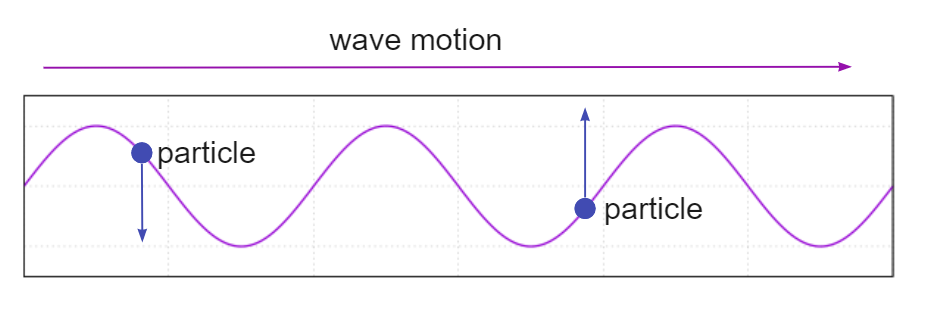 Ondes transversales Diagramme d'une onde transversale StudySmarter