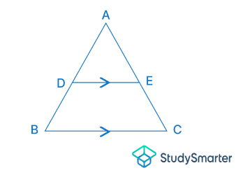 Teoremas de proporcionalidad Triángulo StudySmarter