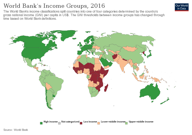 Urban Issues and Challenges Figure 1 Map of World Bank Income Groups StudySmarter