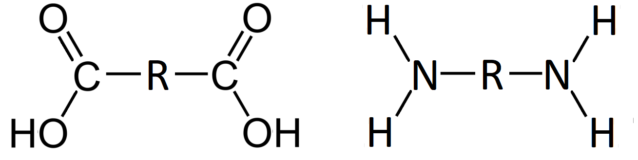 Reazioni di polimerizzazione, acido dicarbossilico, diammina esempio StudySmarter