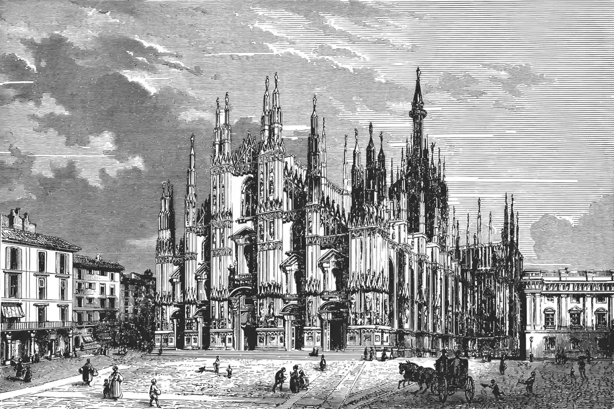 Organisation religieuse, Un dessin de la cathédrale de Milan, StudySmarter