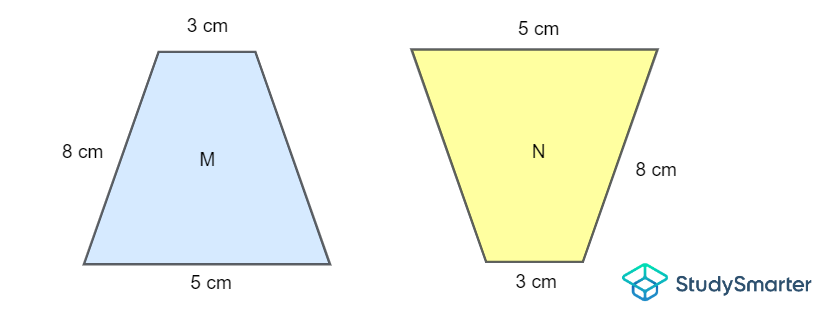 Isosceles trapeziums M and N, StudySmarter Originals