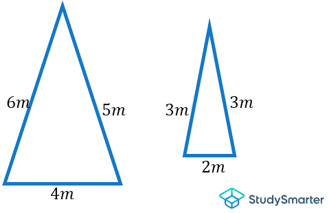 Similitud, Uso de la regla de lado-lado-lado, StudySmarter