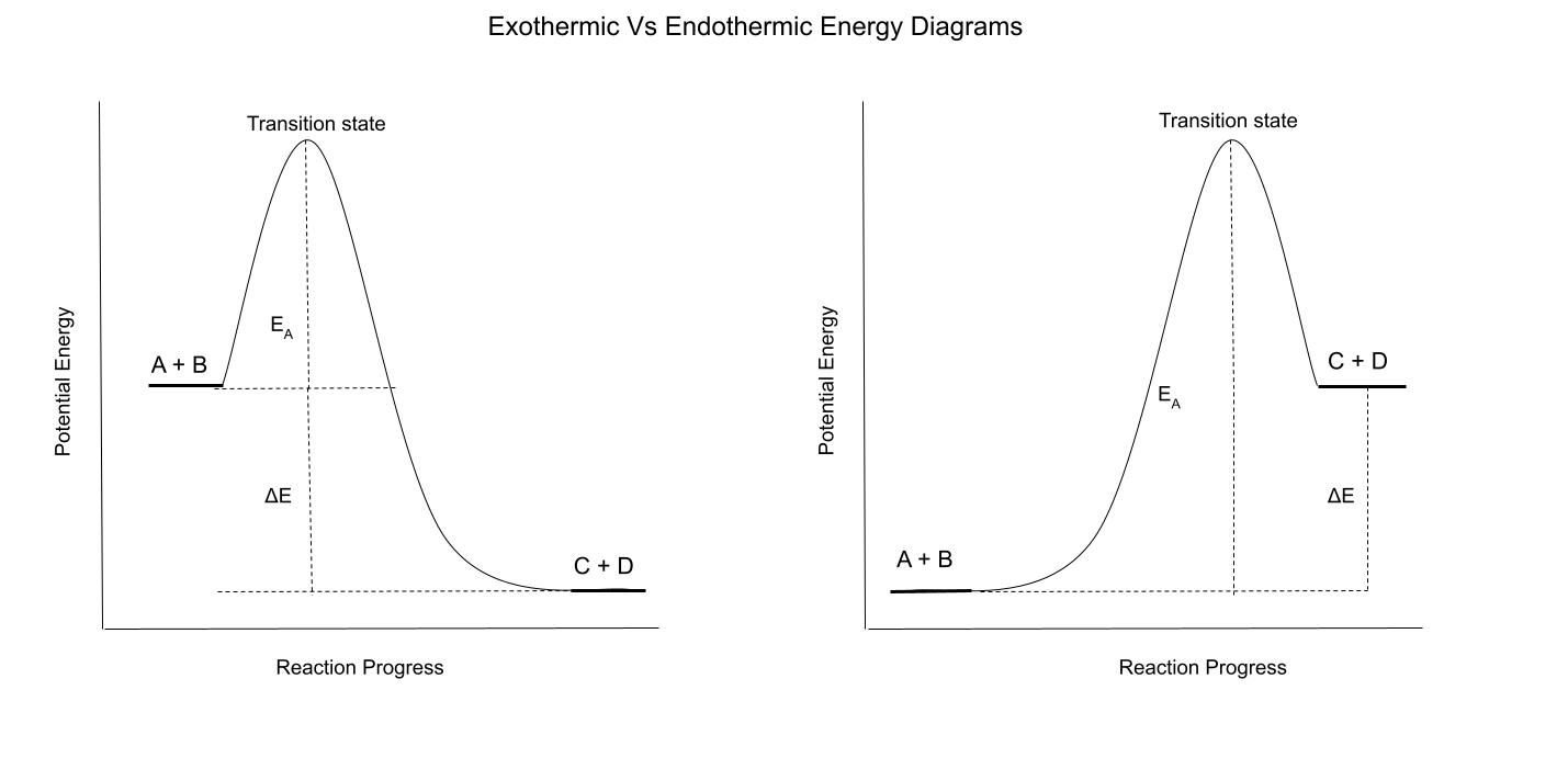 Activation energy Endothermic and exothermic energy diagrams Activation Energy Graph  StudySmarter